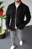 Erkek Oversize Cep Detay Kot Ceket ST017 - 4