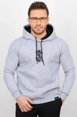 Üç Iplik Şardonlu Baskılı Kapüşonlu Sweatshirt K5 Edw213K - 1