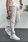 Erkek Yan Cepli Kargo Pantolon Taş Edw184 thumbnail 4