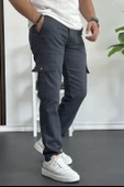 Erkek Yan Cepli Kargo Pantolon Füme Edw184 - 1