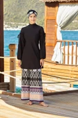 Adasea 4257 Siyah  Lycralı Tasarım Tesettür Mayo - 1