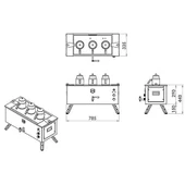 Remta Çift Cidarlı 3 Demlikli Elektrikli Kahveci Çay Ocağı 31 lt - EP03(L) - 2