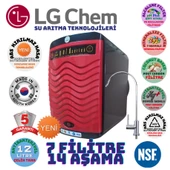 LG Chem GOLD SİYAH KIRMIZI 12 LİTRE 7 FİLTRE 14 AŞAMA SU ARITMA CİHAZI - 1