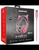 Rampage RM-K91 X-CATTY USB 7.1 RGB Pembe Kulak Üstü Oyuncu Kulaklığı - 5
