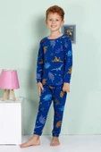 Erkek Çocuk Dinazor Desenli Uzun Kollu Pijama Takımı thumbnail 10