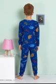 Erkek Çocuk Dinazor Desenli Uzun Kollu Pijama Takımı thumbnail 6