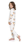 Kız Çocuk Kedi Desenli Uzun Kollu Pijama Takımı - 9
