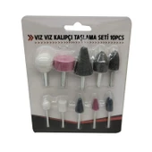 10 Parça Vız Vız Kalıpçı Taşlama Seti Gravür Taşlama Ucu Hobi Seti Gravür Seti Oyma Taşları - 4
