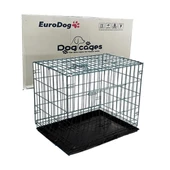 EuroDog Köpek Kafesi Siyah Dövme 92x61,5x68,5 cm - 1