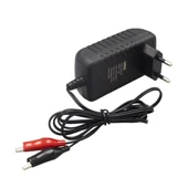 12V 1A Akü Şarj Cihazı Adaptörü Maşalı TÜM Akülü Arabalara Uyumlu   0970 - 3