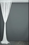 İP ZİNCİR KIRIK BEYAZ RENK EN 100 CM BOY 280 CM HAZIR DÜĞMELERİ DİKİLMİŞ İP PERDE thumbnail 10
