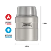 Thermos SK3000 Stainless King Yemek Termosu 0,47L - Matte Stainless Steel - 2