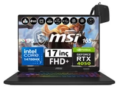 Msı Nb Sword 17 Hx Intel Core I7-14700HX 64GB Ddr5 4tb SSD 6GB/RTX4050 105W Freedos 17" 165Hz Fhd+ Taşınabilir Bilgisayar SWB14VEKG-053XTR16+WEBLEGELSINÇANTA - 1