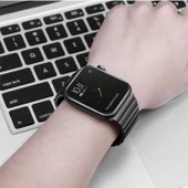 Apple Watch 10 46mm KRD-35 Çizgi Tasarım Metal Kordon - 6