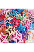 Ayver 10 ADET YILDIZ METAL RENKLİ RENGARENK TOKA - 1