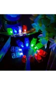 Ayver 4 ADET LED PARMAK IŞIKLARI PARTİ KONSER AKSEUSARI RENKLİ CANLI PARLAYAN LASTİK YÜZÜKLER 4 CM - 3