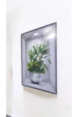 Ayver 3d Yapışkanlı Duvar Kağıdı Sticker 30x40 Cm Beyaz Çiçek Saksı Model - 2