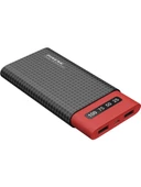 Pineng PN-981 10000 mAh Led Göstergeli Yüksek Hızlı Taşınabilir Şarj Cihazı - Siyah - 1