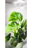 Ayver 3D YAPIŞKANLI DUVAR KAĞIDI STİCKER 30X40 CM BEYAZ SAKSI MODEL - 3