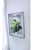 Ayver 3D YAPIŞKANLI DUVAR KAĞIDI STİCKER 30X40 CM BEYAZ SAKSI MODEL - 2