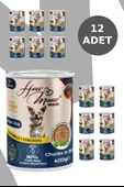 HOW MEOW 12 ADET JÖLELİ PARÇA ETLİ YETİŞKİN KÖPEK YAŞ MAMASI TAVUKLU 400 GRAM - 2