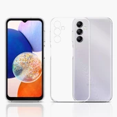 Smody Samsung Galaxy A14 4G İle Uyumlu Kılıf Lüx Şeffaf Silikon - 1