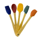 Horozlu Emaye Sos Tavası 14 CM Kırmızı Kapaklı ve Silikon Spatula Seti - 3