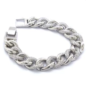 BZ 316L Çelik zirkon Taşlı Figaro Bileklik BLK-950 - 1