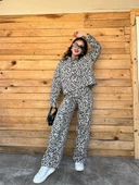 Kadın Leopar Desen Ceket thumbnail 3