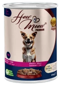 HOW MEOW 12 ADET JÖLELİ PARÇA ETLİ YETİŞKİN KÖPEK YAŞ MAMASI BİFTEKLİ 400 GRAM - 1