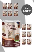 HOW MEOW 12 ADET JÖLELİ PARÇA ETLİ YETİŞKİN KEDİ YAŞ MAMASI SOMONLU 400 GRAM - 2