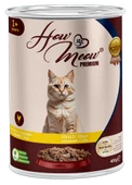 HOW MEOW 12 ADET JÖLELİ PARÇA ETLİ YETİŞKİN KEDİ YAŞ MAMASI TAVUKLU 400 GRAM - 3