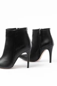 VRT-4802 Siyah Yüksek İnce Topuklu Fermuarlı Kadın Bot thumbnail 5