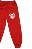 Panda Nakışlı Unisex Bebek Alt Kırmızı - 3