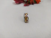 Bay Bayan Paslanmaz Sarı Kırmızı Tasarım Çelik yüzük Unisex - 1