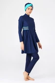 Adasea 4249 K.Lacivert Lycralı Tasarım Tesettür Mayo thumbnail 5