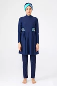 Adasea 4249 K.Lacivert Lycralı Tasarım Tesettür Mayo thumbnail 3