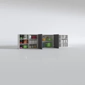 Kenzlife hazır mutfak dolabı mercimek60 gri mod2 60*240*32 mebran kapak suntalam gövde thumbnail 3