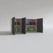 Kenzlife hazır mutfak dolabı mandalina60 gri mod2 60*120*32 mebran kapak suntalam gövde thumbnail 3