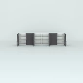 Kenzlife hazır mutfak dolabı bulgur90 gri mod2 90*240*32 mebran kapak suntalam gövde thumbnail 3