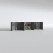 Kenzlife hazır mutfak dolabı elma60 gri mod2 60*240*32 mebran kapak suntalam gövde thumbnail 3