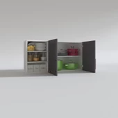 Kenzlife hazır mutfak dolabı kestane60 gri mod2 60*120*32 mebran kapak suntalam gövde thumbnail 3