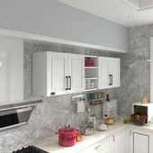 Kenzlife hazır mutfak dolabı fasulye90 byz mod1 90*200*32 mebran kapak suntalam gövde thumbnail 1