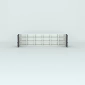 Kenzlife hazır mutfak dolabı kavun90 gri mod2 90*240*32 mebran kapak suntalam gövde - 3