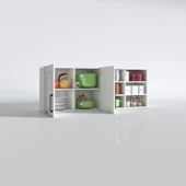 Kenzlife hazır mutfak dolabı zencefil60 byz mod1 60*160*32 mebran kapak suntalam gövde thumbnail 3