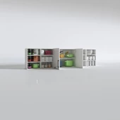 Kenzlife hazır mutfak dolabı mercimek60 byz mod1 60*240*32 mebran kapak suntalam gövde thumbnail 3