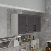 Kenzlife hazır mutfak dolabı mandalina90 gri mod2 90*120*32 mebran kapak suntalam gövde thumbnail 1