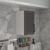 Kenzlife hazır mutfak dolabı bamya60 gri mod2 60*040*32 mebran kapak suntalam gövde thumbnail 1