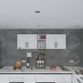 Kenzlife hazır mutfak dolabı fasulye60 byz mod1 60*200*32 mebran kapak suntalam gövde thumbnail 2