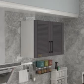 Kenzlife hazır mutfak dolabı kıvırcık90 gri mod2 90*080*32 mebran kapak suntalam gövde thumbnail 1